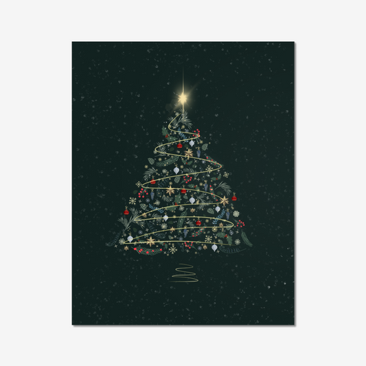 Art Print - giclee, Christmas tree