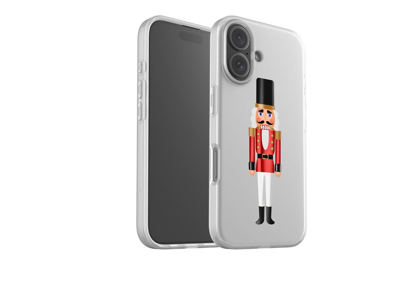 Flexi Phone Case with Original Nutcracker Design, Semi-Transparent Finish, Slim and Lightweight for Smartphone Protection